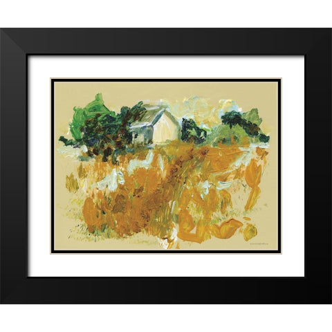 Golden Hour Black Modern Wood Framed Art Print with Double Matting by Kamdon Kreations