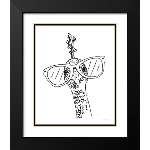 A Little Peacocky II Black Modern Wood Framed Art Print with Double Matting by Kamdon Kreations