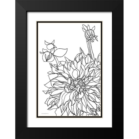 Sunny Disposition Black Modern Wood Framed Art Print with Double Matting by Kamdon Kreations