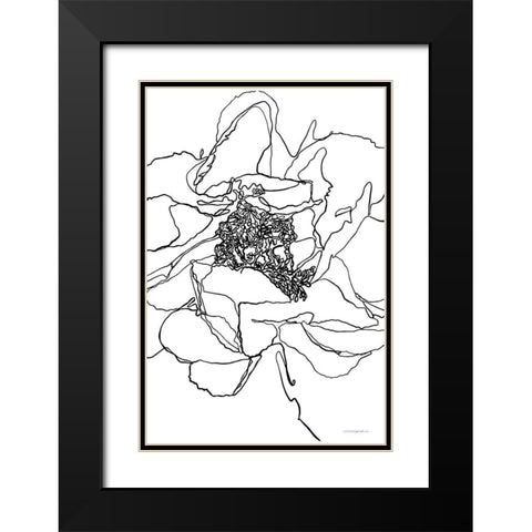 Organic Perfection Black Modern Wood Framed Art Print with Double Matting by Kamdon Kreations