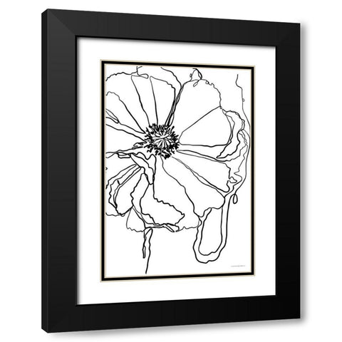 Peace Within the Folds Black Modern Wood Framed Art Print with Double Matting by Kamdon Kreations