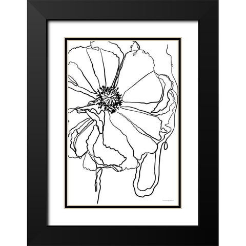 Peace Within the Folds Black Modern Wood Framed Art Print with Double Matting by Kamdon Kreations