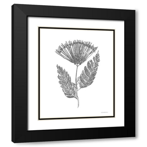 Flair Black Modern Wood Framed Art Print with Double Matting by Kamdon Kreations