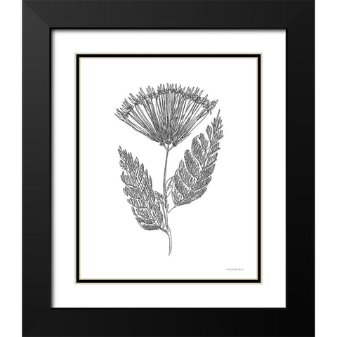 Flair Black Modern Wood Framed Art Print with Double Matting by Kamdon Kreations