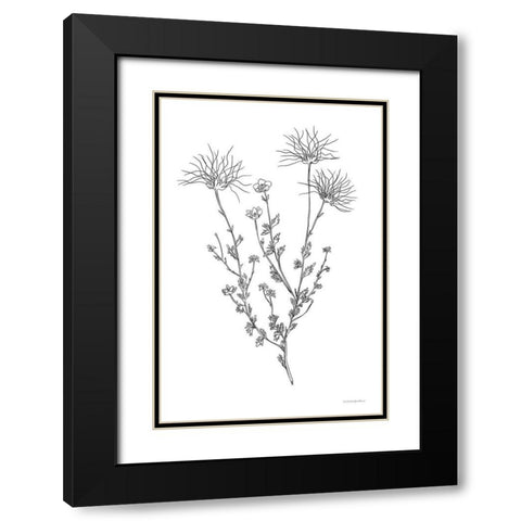 Soft Whisper Black Modern Wood Framed Art Print with Double Matting by Kamdon Kreations