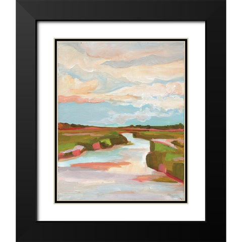 Float Black Modern Wood Framed Art Print with Double Matting by Kamdon Kreations