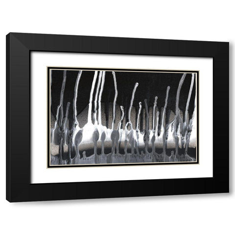 Framework  II Black Modern Wood Framed Art Print with Double Matting by Kamdon Kreations