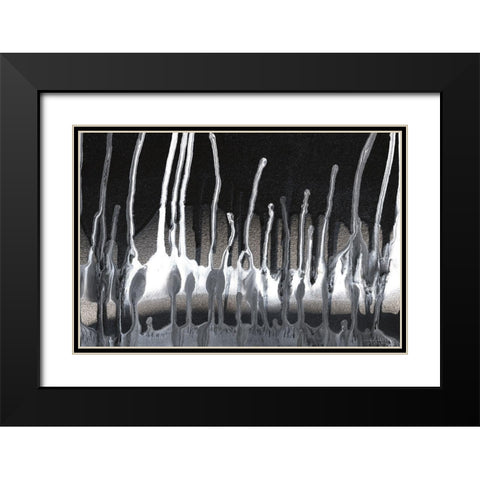 Framework  II Black Modern Wood Framed Art Print with Double Matting by Kamdon Kreations