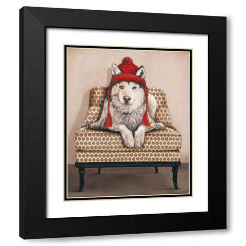 Ruby Black Modern Wood Framed Art Print with Double Matting by Kamdon Kreations