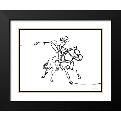 Annie Black Modern Wood Framed Art Print with Double Matting by Kamdon Kreations