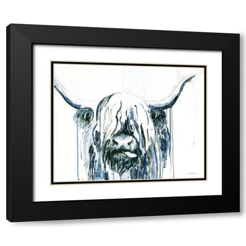 Rain Drops Keep Falling Black Modern Wood Framed Art Print with Double Matting by Kamdon Kreations