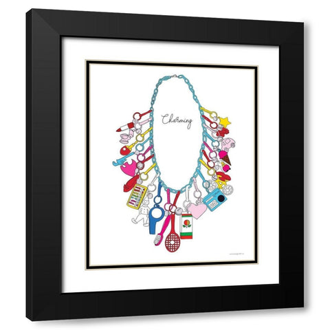 80s Charm Black Modern Wood Framed Art Print with Double Matting by Kamdon Kreations
