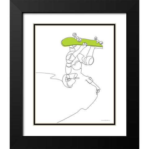 Inverted      Black Modern Wood Framed Art Print with Double Matting by Kamdon Kreations