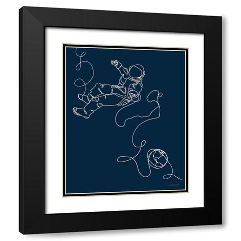 Lines in Space 1     Black Modern Wood Framed Art Print with Double Matting by Kamdon Kreations