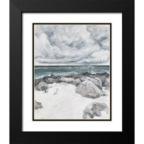 Fathers Eye Black Modern Wood Framed Art Print with Double Matting by Kamdon Kreations