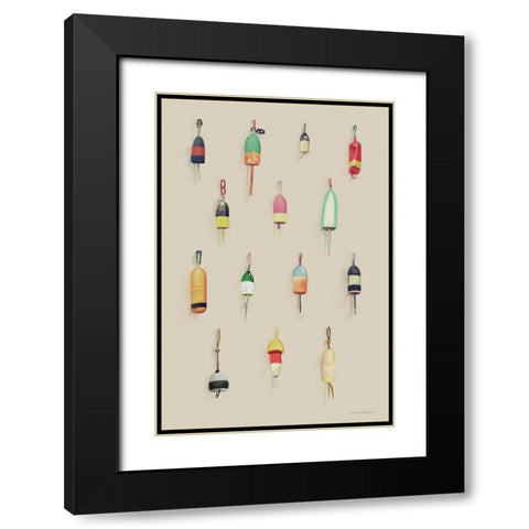 Drift and Anchor Black Modern Wood Framed Art Print with Double Matting by Kamdon Kreations