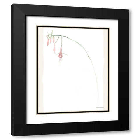 Blush Black Modern Wood Framed Art Print with Double Matting by Kamdon Kreations
