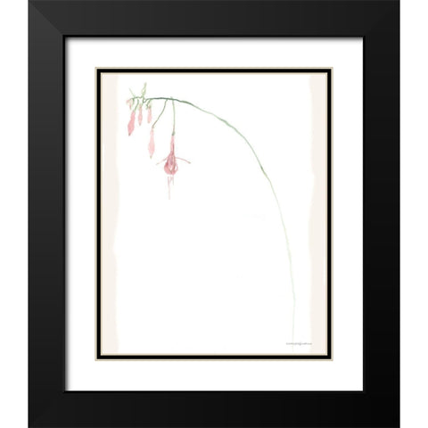 Blush Black Modern Wood Framed Art Print with Double Matting by Kamdon Kreations