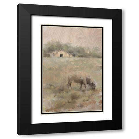 The Front Pasture Black Modern Wood Framed Art Print with Double Matting by Kamdon Kreations