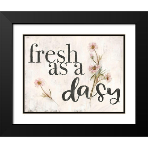 Fresh as a Daisy Black Modern Wood Framed Art Print with Double Matting by Kamdon Kreations