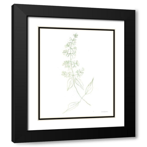 Sway Black Modern Wood Framed Art Print with Double Matting by Kamdon Kreations