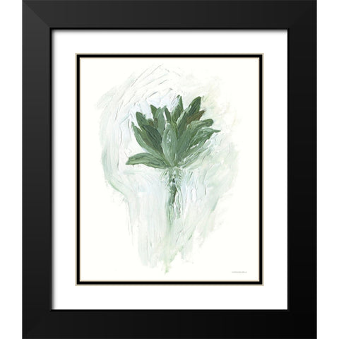 A Whole Bunch of Sage Black Modern Wood Framed Art Print with Double Matting by Kamdon Kreations
