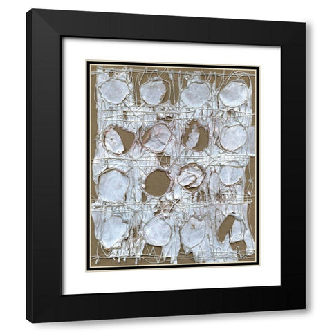 Connect Four Black Modern Wood Framed Art Print with Double Matting by Kamdon Kreations