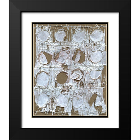 Connect Four Black Modern Wood Framed Art Print with Double Matting by Kamdon Kreations