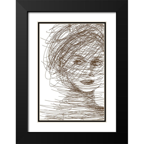 Fascinator Black Modern Wood Framed Art Print with Double Matting by Kamdon Kreations