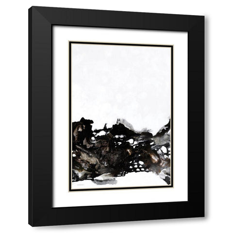 Aftermath Black Modern Wood Framed Art Print with Double Matting by Kamdon Kreations