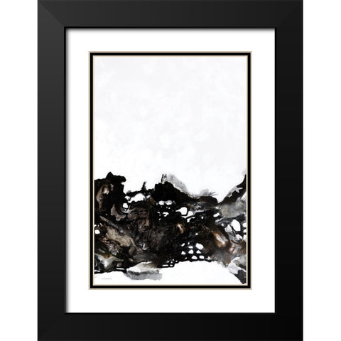 Aftermath Black Modern Wood Framed Art Print with Double Matting by Kamdon Kreations