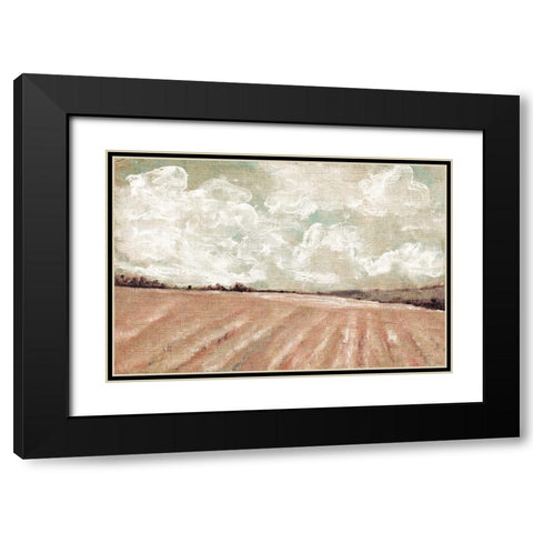Waves of Grain Black Modern Wood Framed Art Print with Double Matting by Kamdon Kreations
