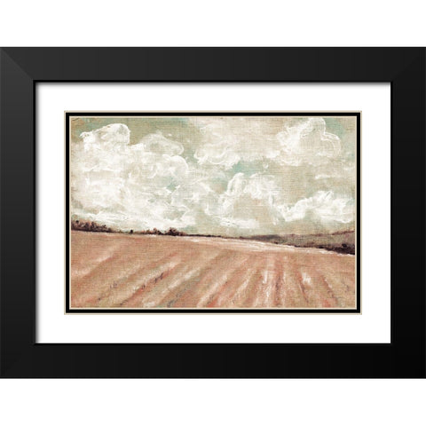 Waves of Grain Black Modern Wood Framed Art Print with Double Matting by Kamdon Kreations