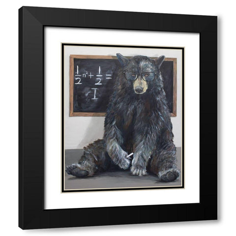 Bearing School Black Modern Wood Framed Art Print with Double Matting by Kamdon Kreations