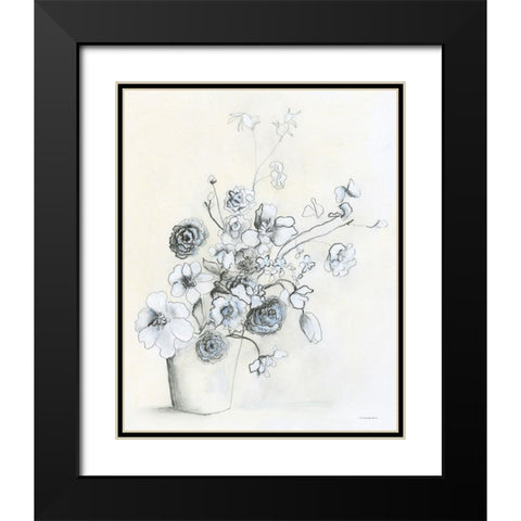 Sketch in the Potting Shed Black Modern Wood Framed Art Print with Double Matting by Kamdon Kreations