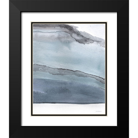 Up and Over the Hill Black Modern Wood Framed Art Print with Double Matting by Kamdon Kreations