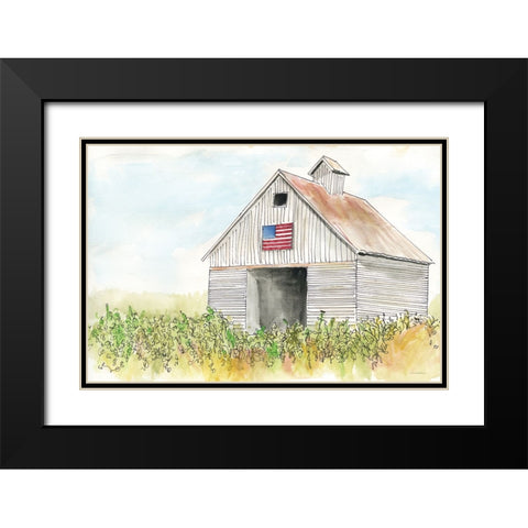 Beautiful for Spacious Skies Black Modern Wood Framed Art Print with Double Matting by Kamdon Kreations