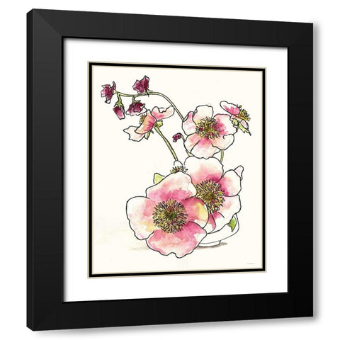 Sweetness in a Small Vase Black Modern Wood Framed Art Print with Double Matting by Kamdon Kreations
