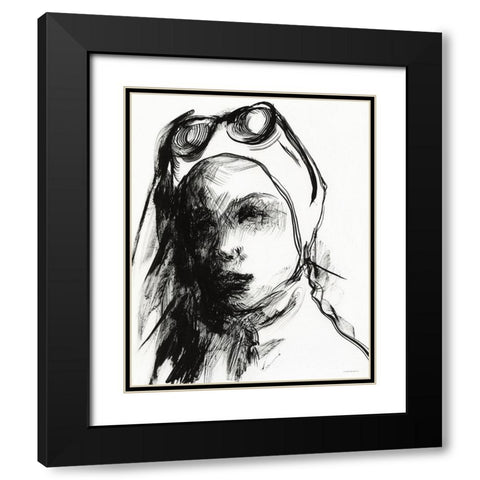 Convertible Drive Black Modern Wood Framed Art Print with Double Matting by Kamdon Kreations