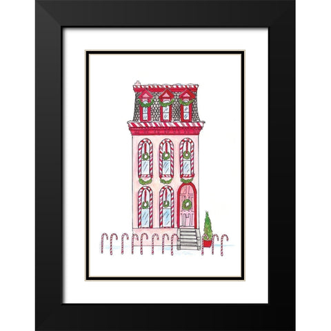 1225 Holly Street Black Modern Wood Framed Art Print with Double Matting by Kamdon Kreations