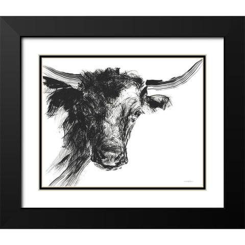 Linear Growth Black Modern Wood Framed Art Print with Double Matting by Kamdon Kreations