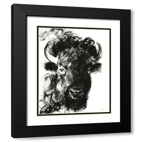Harrison Black Modern Wood Framed Art Print with Double Matting by Kamdon Kreations
