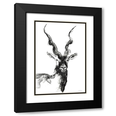 Erratic Strength Black Modern Wood Framed Art Print with Double Matting by Kamdon Kreations