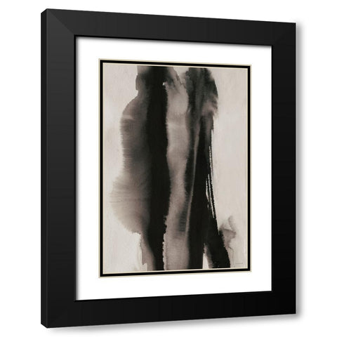 Inhale-Exhale Black Modern Wood Framed Art Print with Double Matting by Kamdon Kreations