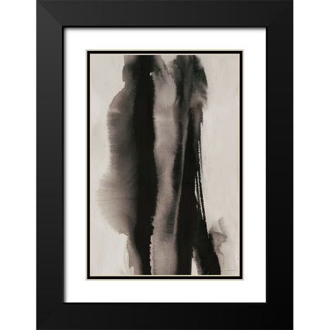 Inhale-Exhale Black Modern Wood Framed Art Print with Double Matting by Kamdon Kreations