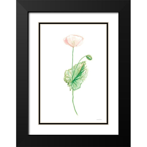 Blushing Black Modern Wood Framed Art Print with Double Matting by Kamdon Kreations