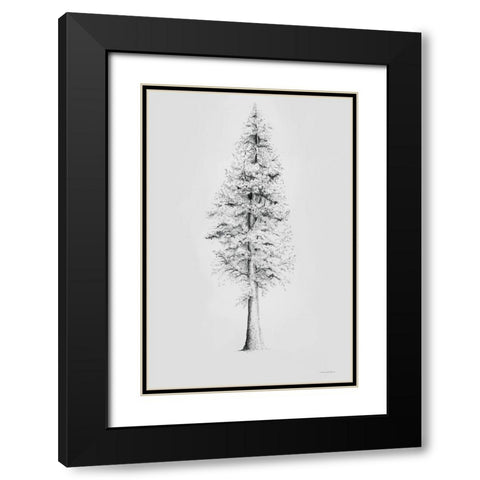 When a Redwood Isnt Red Black Modern Wood Framed Art Print with Double Matting by Kamdon Kreations