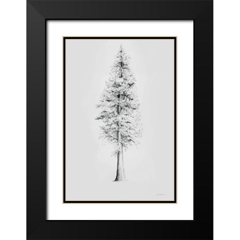 When a Redwood Isnt Red Black Modern Wood Framed Art Print with Double Matting by Kamdon Kreations