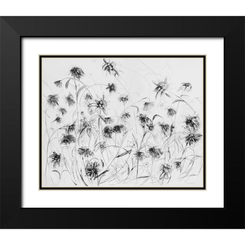 Edelweiss Black Modern Wood Framed Art Print with Double Matting by Kamdon Kreations
