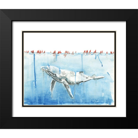 Edging Forward Black Modern Wood Framed Art Print with Double Matting by Kamdon Kreations